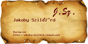 Jakoby Szilárd névjegykártya