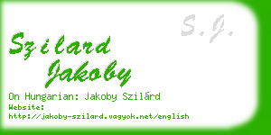 szilard jakoby business card
